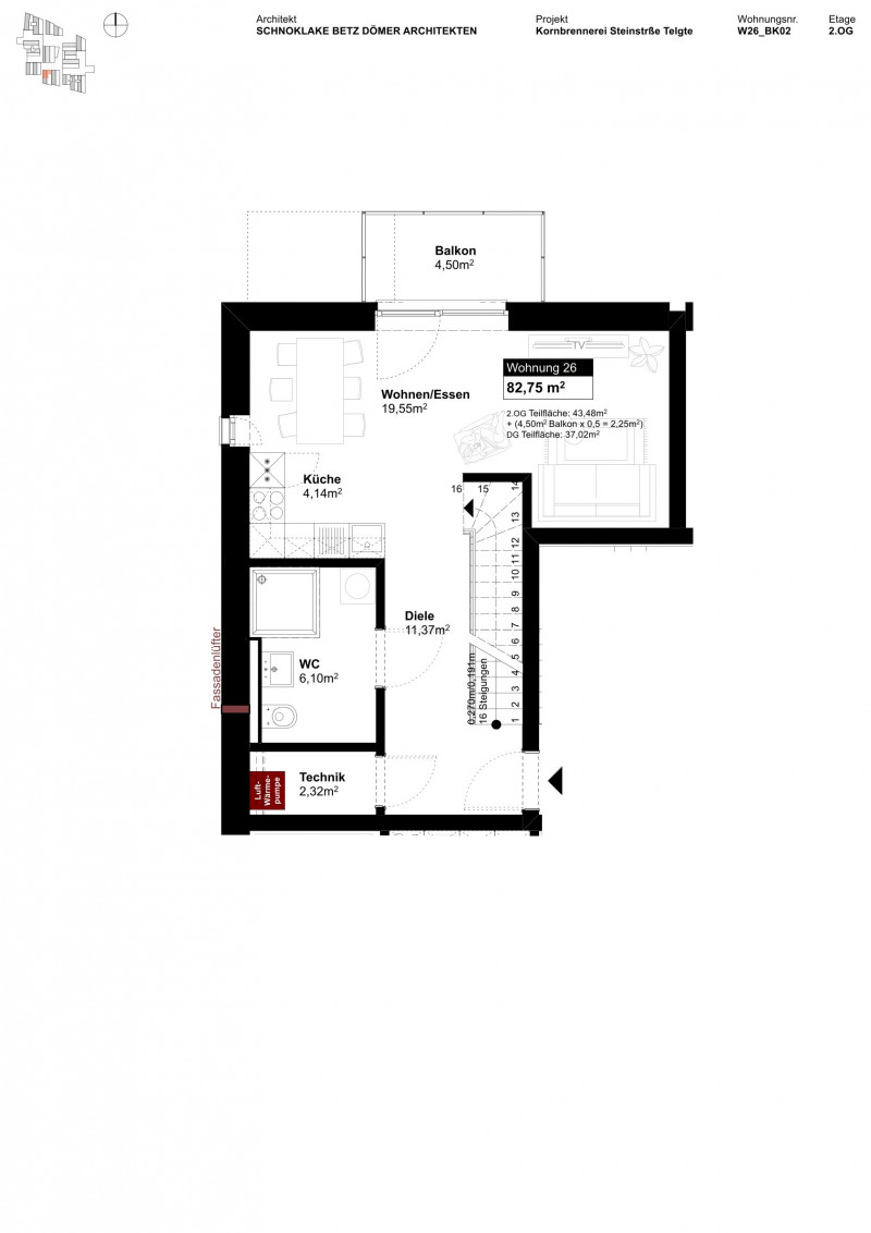 Grundriss Wohnung 26