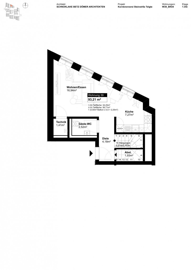 Grundriss Wohnung 39
